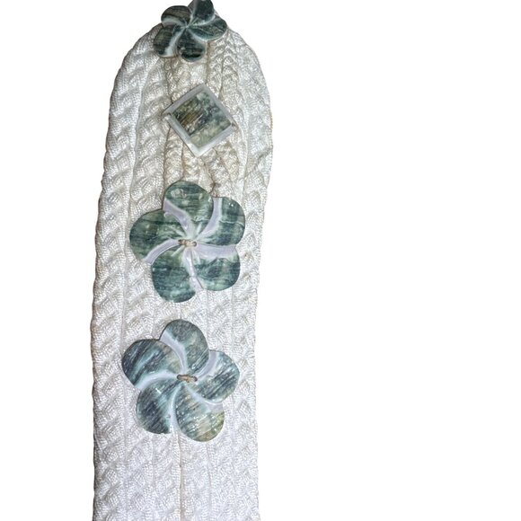 Flura Handcrafted Abalone & Mother of Pearl Belt – Boho Macramé Statement Vintag main image 7